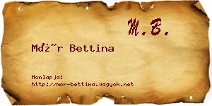 Mór Bettina névjegykártya